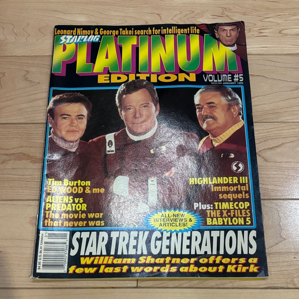 3/$40 - Starlog Platinum Edition Vol 5 Magazine STAR TREK Tim Burton Shatner ‘95